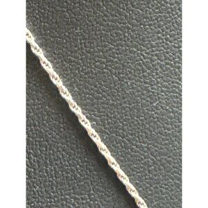 14K White Gold RCI Signed Rope Chain Necklace 16" Italy